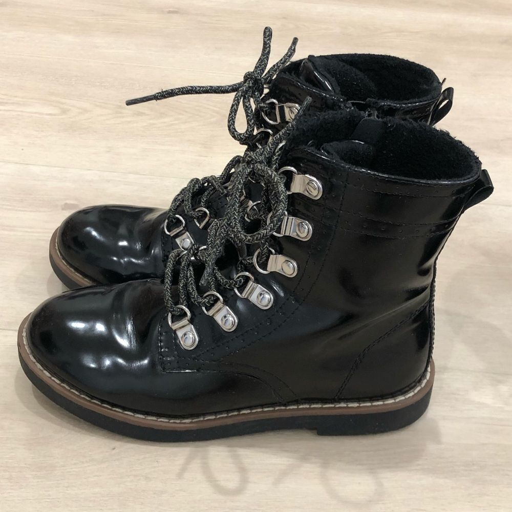 Black patent leather ankle boots - Picture 5 of 15
